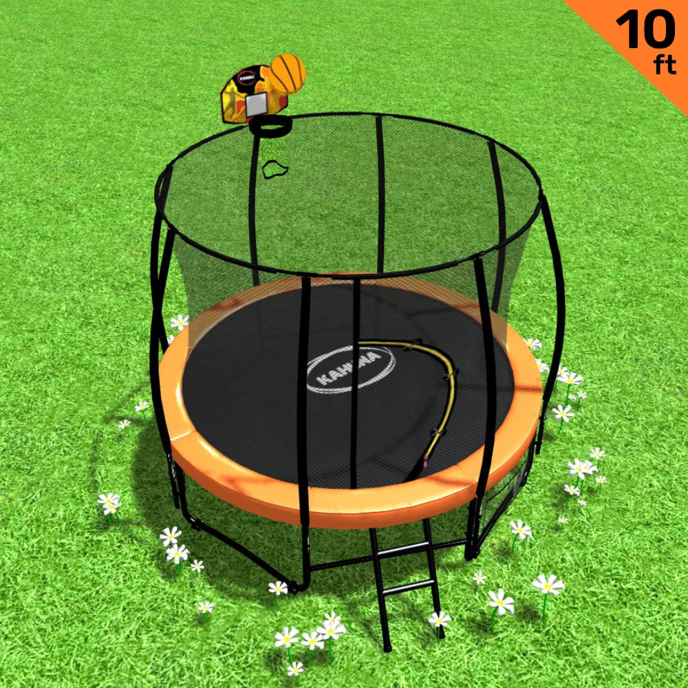 Kahuna Trampoline 10 ft with  Basketball Set