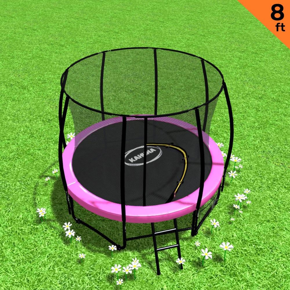 Trampoline 8 ft Kahuna Outdoor Spring - Pink