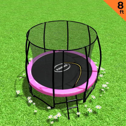Trampoline 8 ft Kahuna Outdoor Spring - Pink