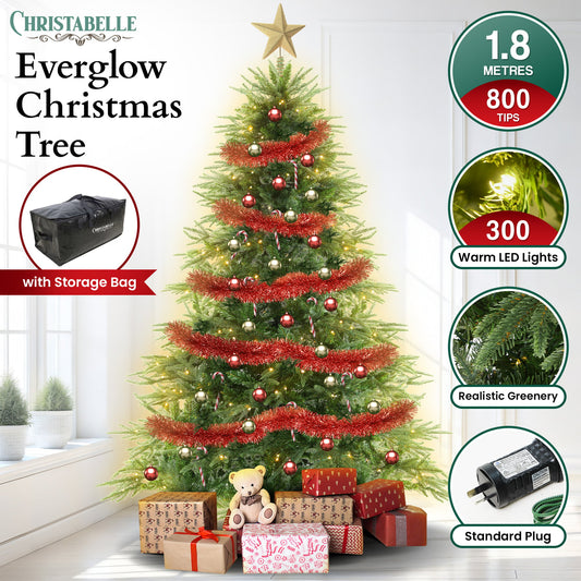 Christabelle 1.8m Prelit Everglow Fir Christmas Tree with 300 LED Lights