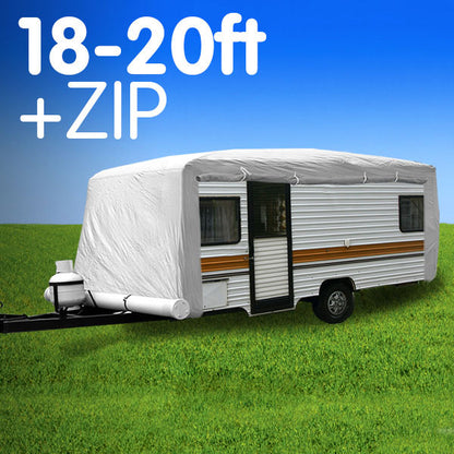 Caravan Cover with zip 18-20 ft