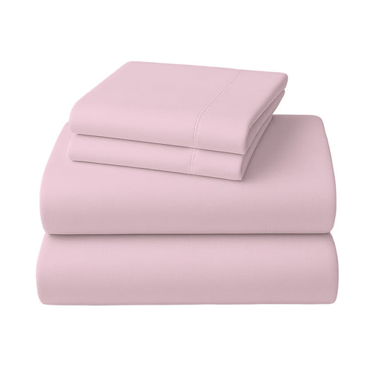 1000 Thread Count Cotton Rich King Bed Sheets 4-Piece Set in Pink