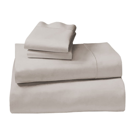 1000 Thread Count Cotton Rich King Bed Sheets 4-Piece Set in Silver