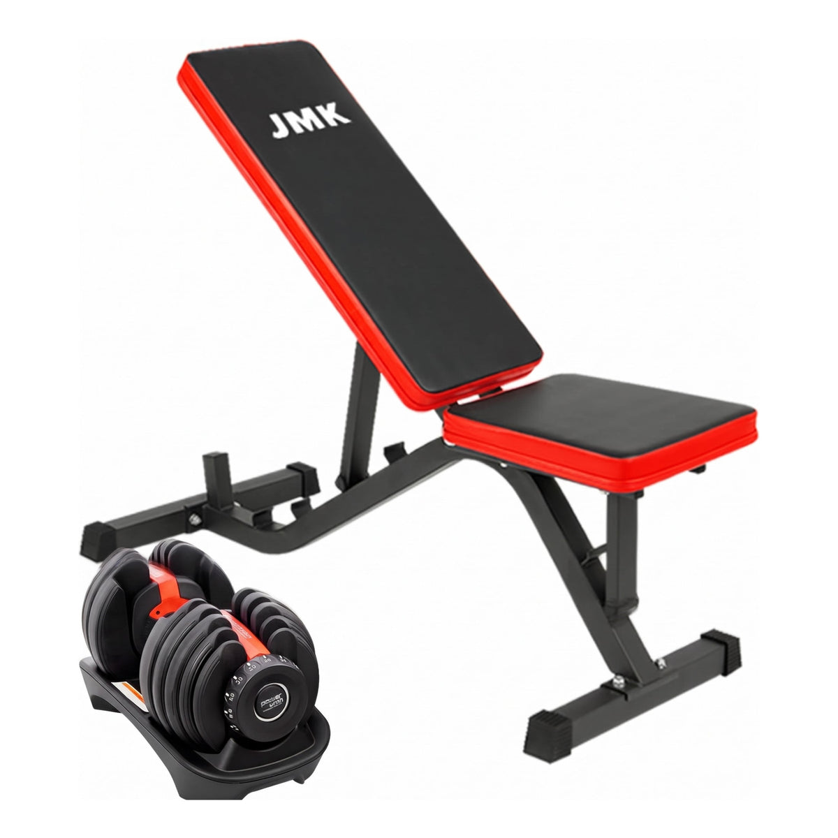 Powertrain 24kg Adjustable Dumbbell Home Gym Exercise Bench Weights