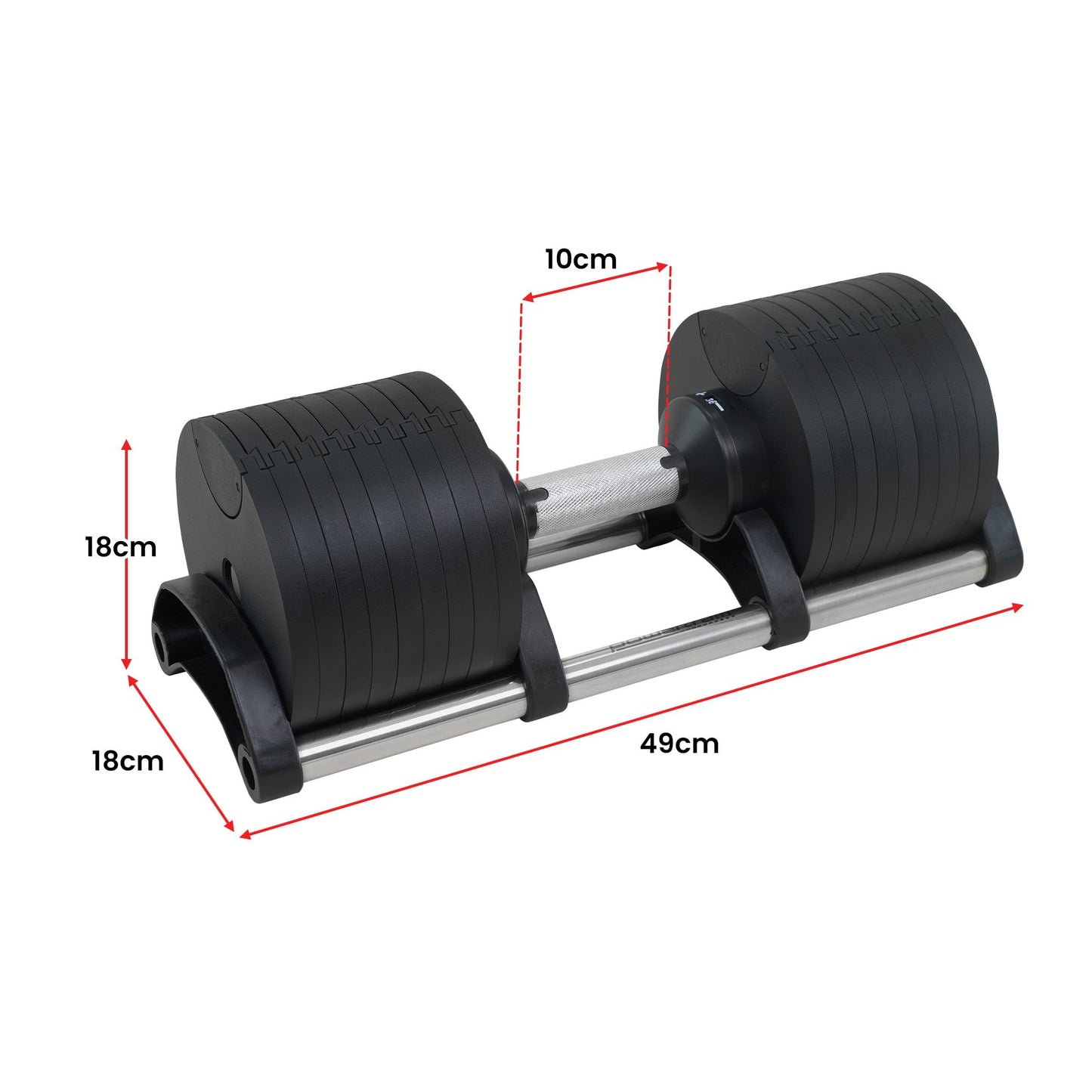 Powertrain Eon 36KG Dial-Up Adjustable Dumbbell Set of Two