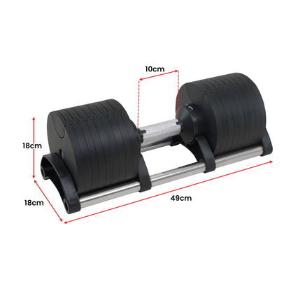 Powertrain Eon 36KG Dial-Up Adjustable Dumbbell Set of Two