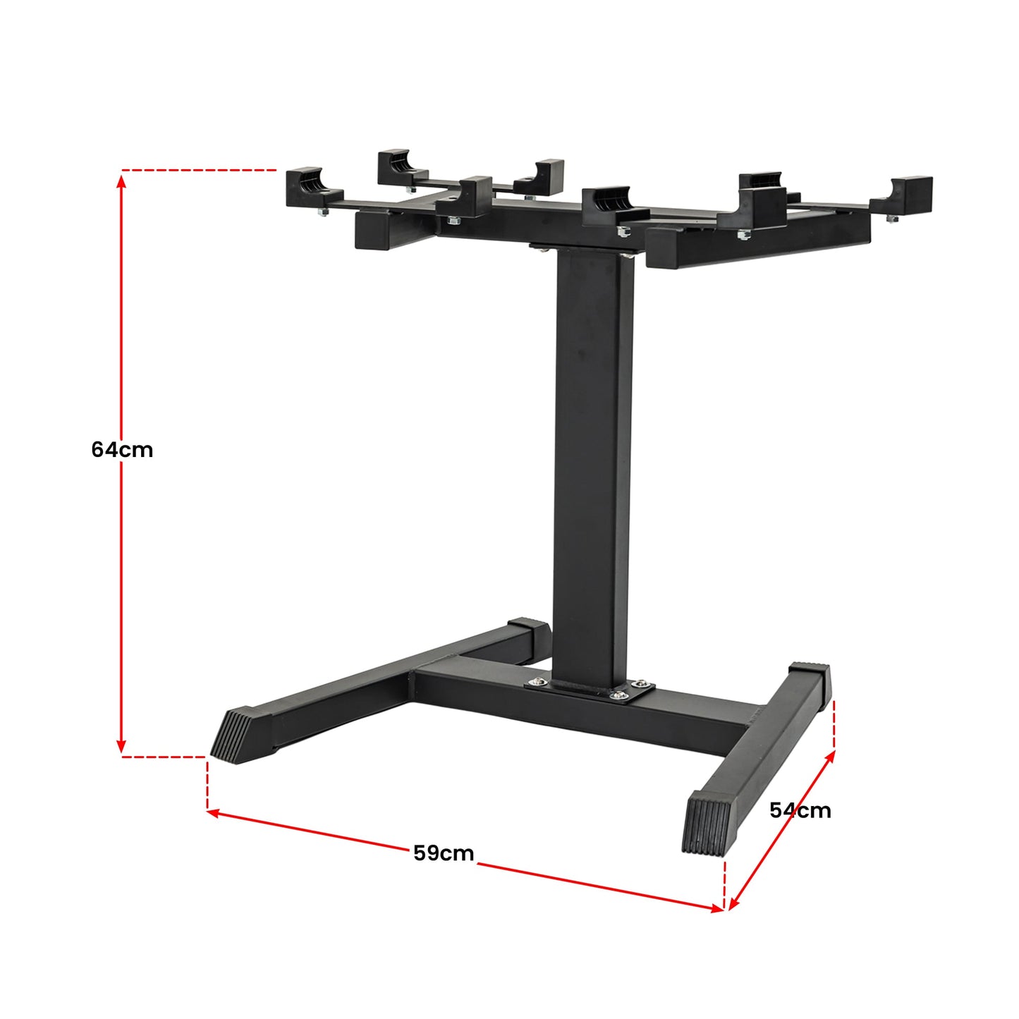 Powertrain Eon Dial-Up 72KG Adjustable Dumbbells Pair with Stand  - Green