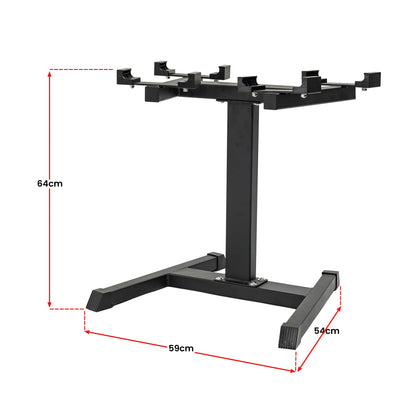 Powertrain Eon Dial-Up 72KG Adjustable Dumbbells Pair with Stand  - Green