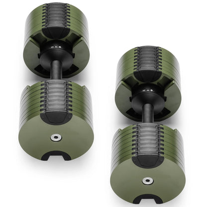 Powertrain Eon Dial-Up 90KG Adjustable Dumbbells Pair - Green