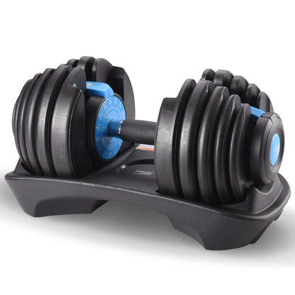 24KG Powertrain Adjustable Home Gym Dumbbell - Blue