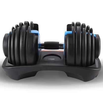 24KG Powertrain Adjustable Home Gym Dumbbell - Blue