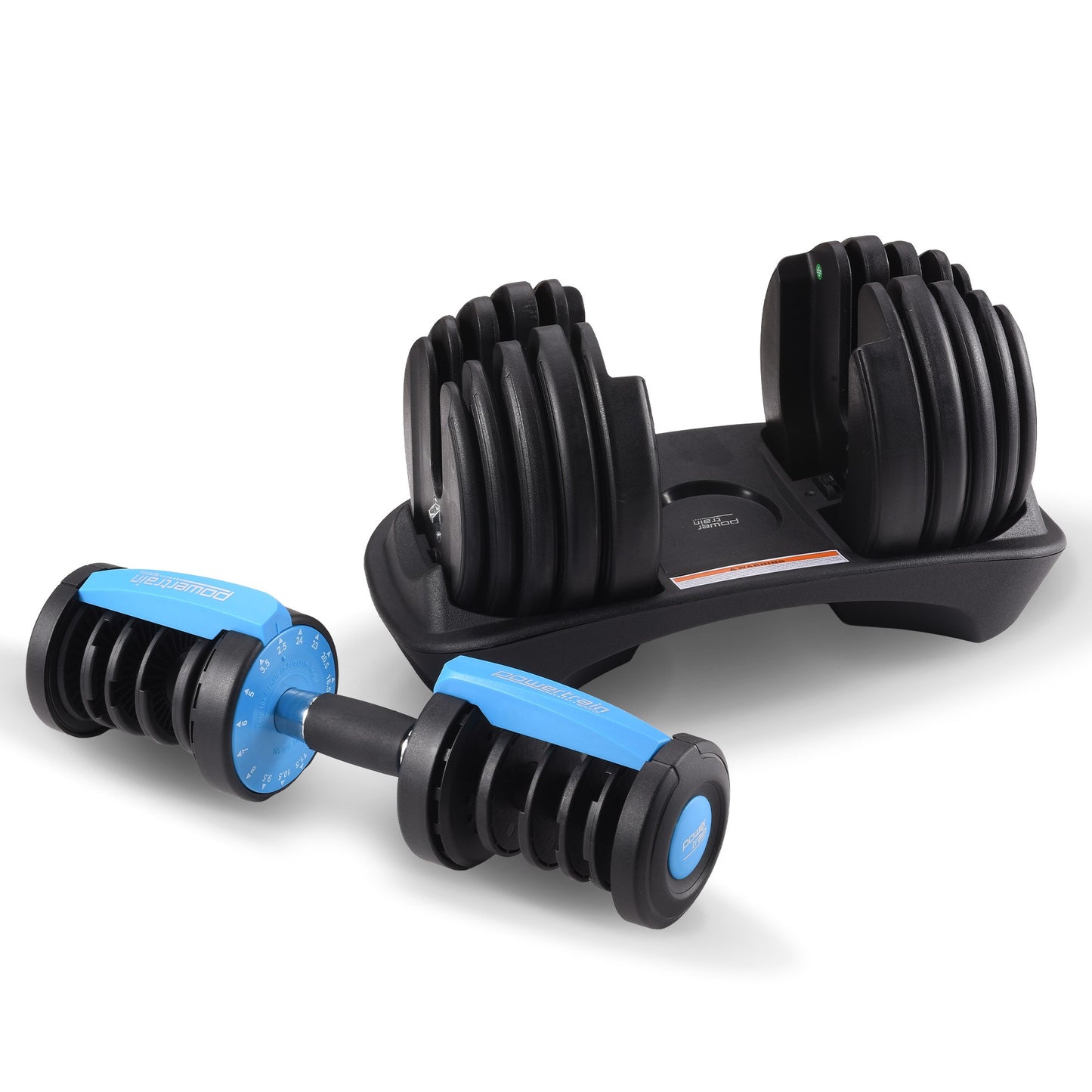 24KG Powertrain Adjustable Home Gym Dumbbell - Blue