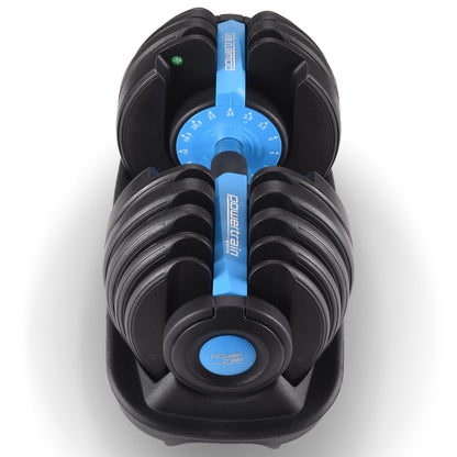 24KG Powertrain Adjustable Home Gym Dumbbell - Blue