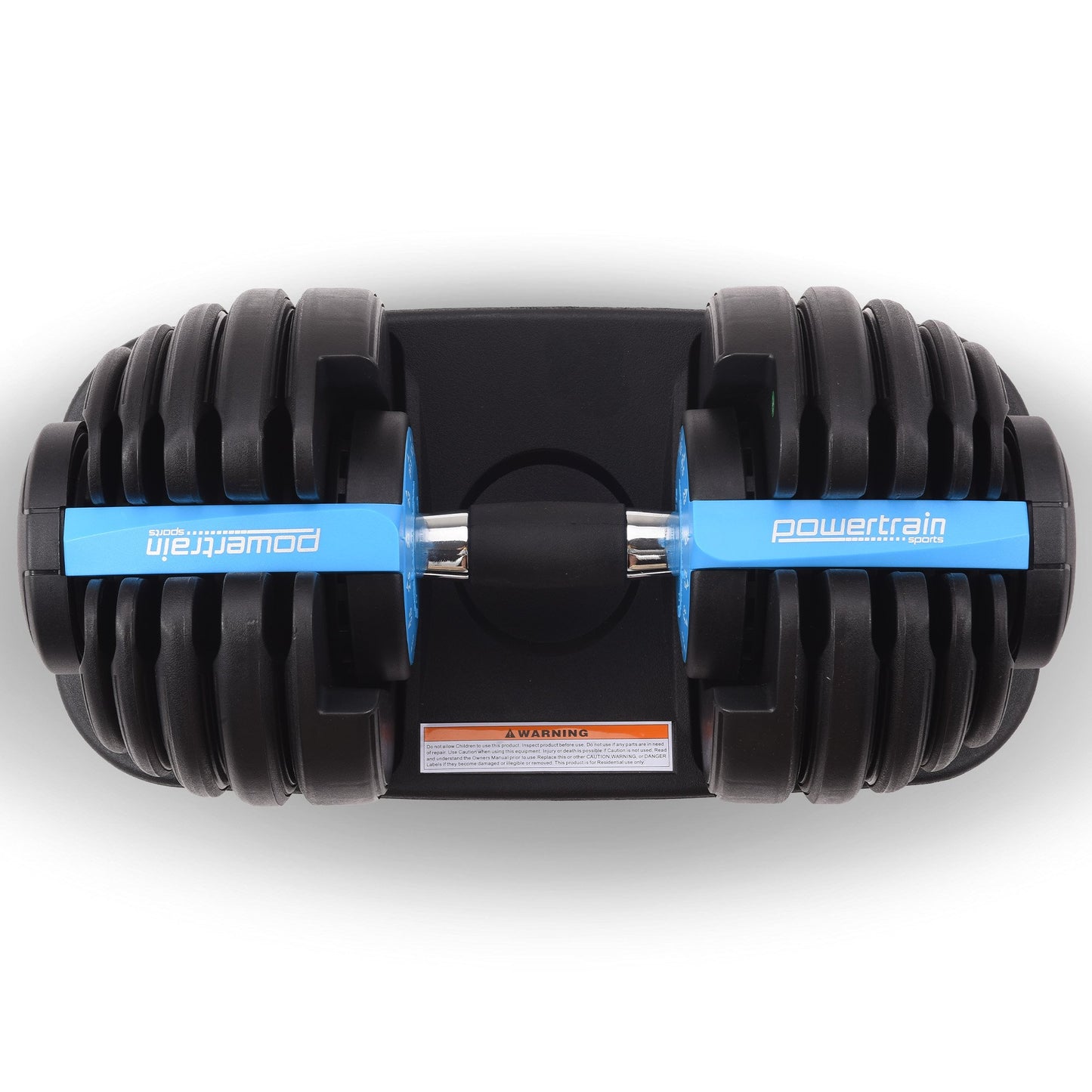 24KG Powertrain Adjustable Home Gym Dumbbell - Blue