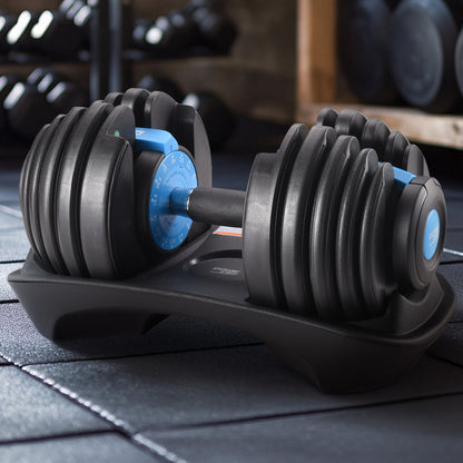 24KG Powertrain Adjustable Home Gym Dumbbell - Blue