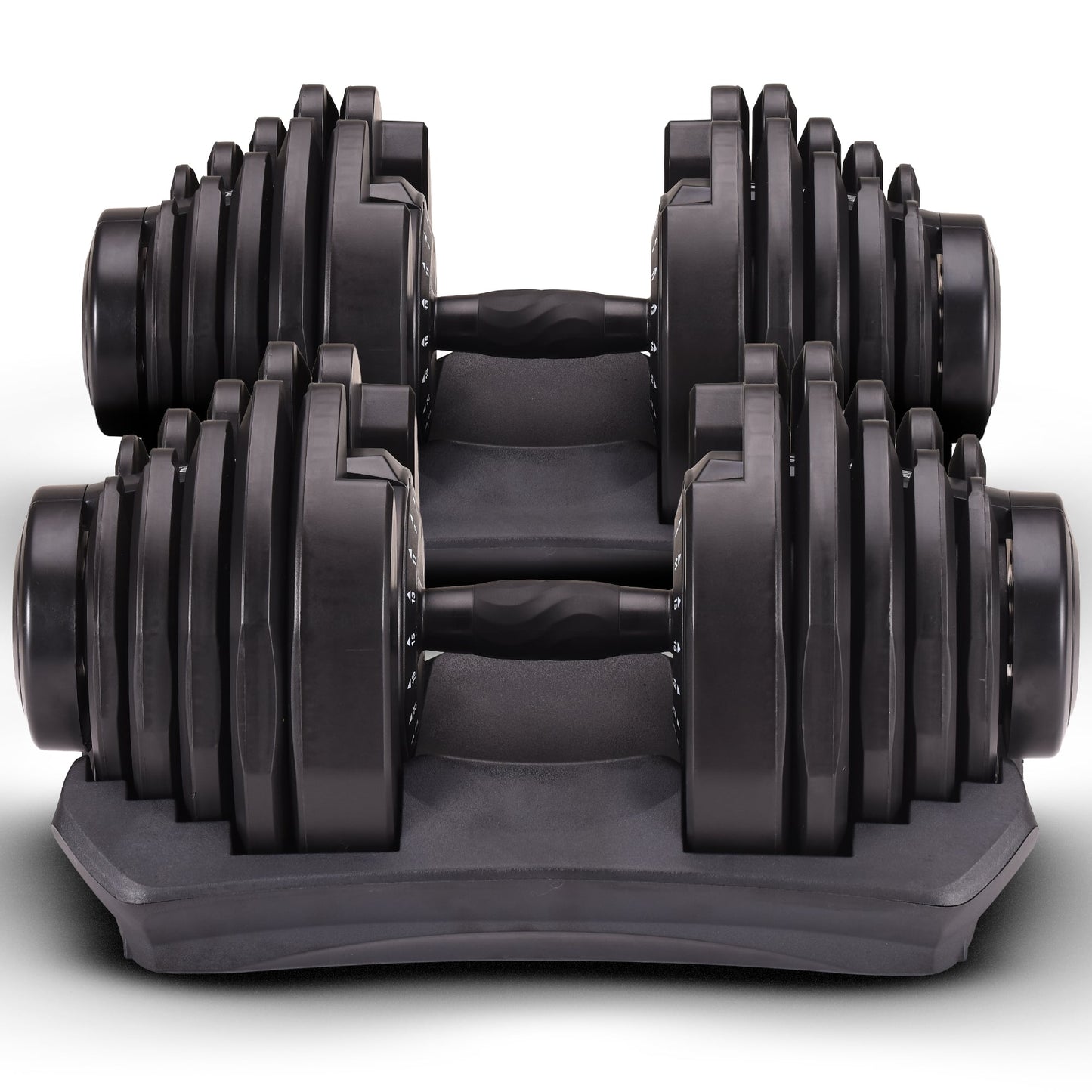 2x 40kg Powertrain Adjustable Dumbbells Home Gym Set