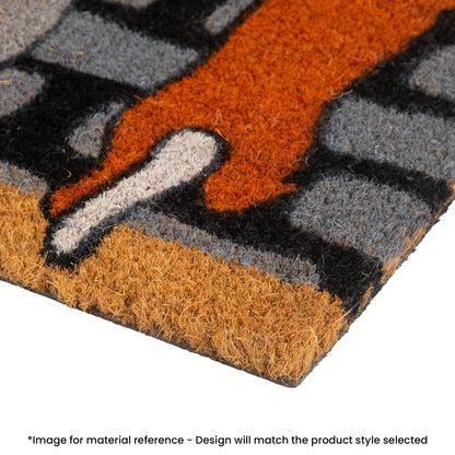 Wide Door Mat Premium Coir Black Border 39 x 119 cm Doormat