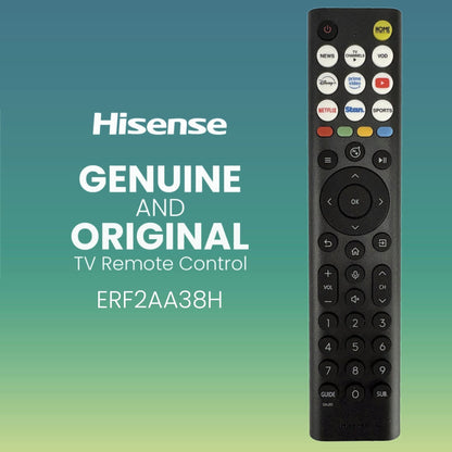 Hisense ERF2AA38H Genuine Original TV Remote Control 20141097 Replacement Remote for Q6SAU and U6SAU Hisense TV Black