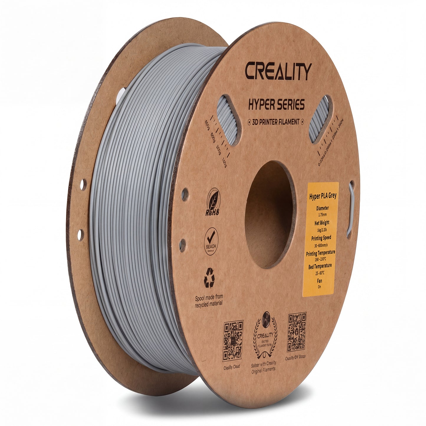 Creality Hyper PLA 3D Printer Filament High Precision - Gray