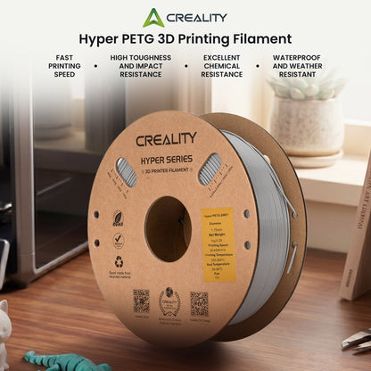 Creality Hyper PETG 3D Printer Filament Waterproof Quick Printing - Gray
