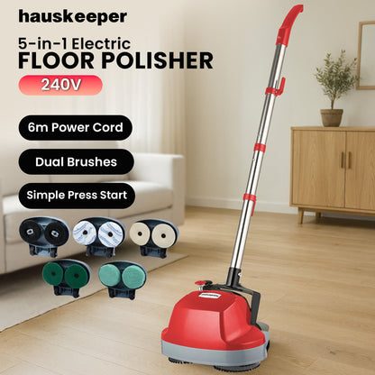 Hauskeeper Electric Floor Polisher Timber Hard Waxer Buffer Cleaner