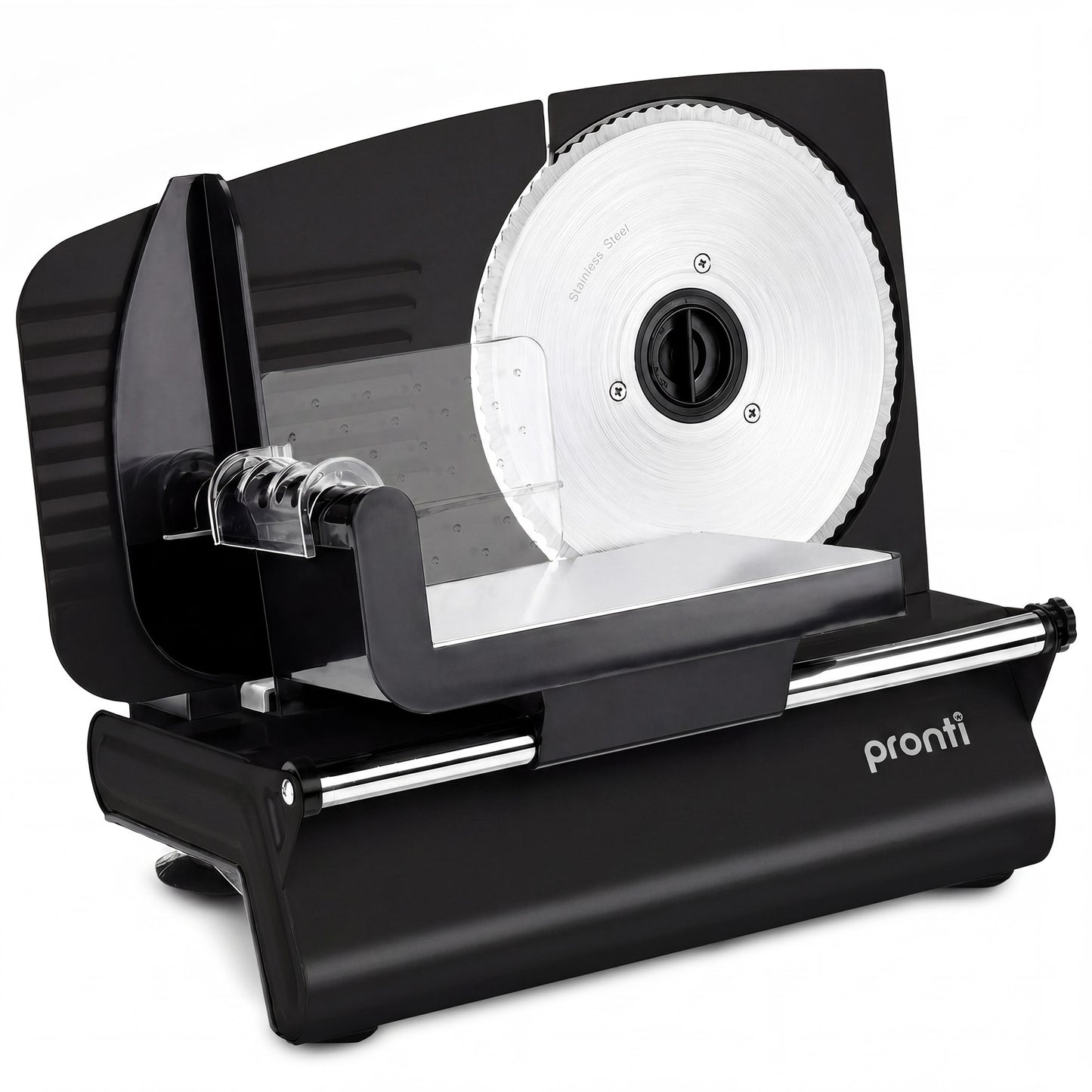 Pronti Electric Deli and Food Slicer 200W with 2 Blades - Black