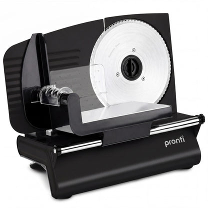 Pronti Electric Deli and Food Slicer 200W with 2 Blades - Black