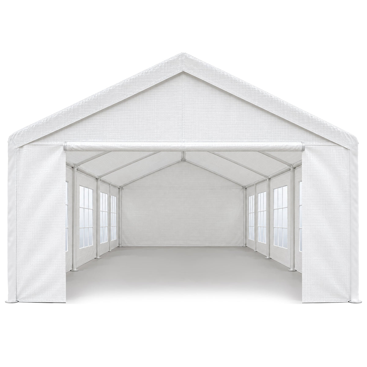 Wallaroo 4x8m Outdoor Event Marquee Party Tent Pavilion Gazebo Canopy with Removable Sidewalls & Zip Door - White