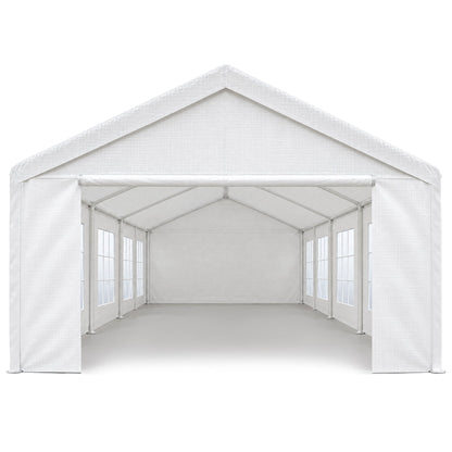 Wallaroo 4x8m Outdoor Event Marquee Party Tent Pavilion Gazebo Canopy with Removable Sidewalls & Zip Door - White