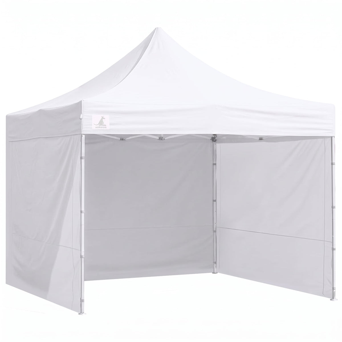 Wallaroo 3x3m Pop Up Gazebo Marquee Tent with 5 Walls, Sandbags & Carry Bag - White Folding Outdoor Canopy Shade
