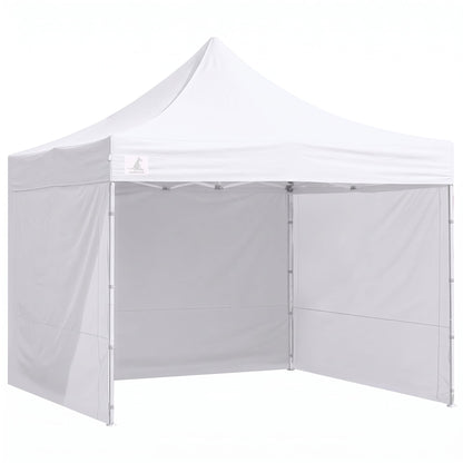 Wallaroo 3x3m Pop Up Gazebo Marquee Tent with 5 Walls, Sandbags & Carry Bag - White Folding Outdoor Canopy Shade