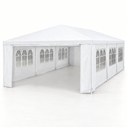 Wallaroo 4x8m Outdoor Event Marquee Gazebo Party Wedding Tent Canopy with Removable Window & Door Walls - White