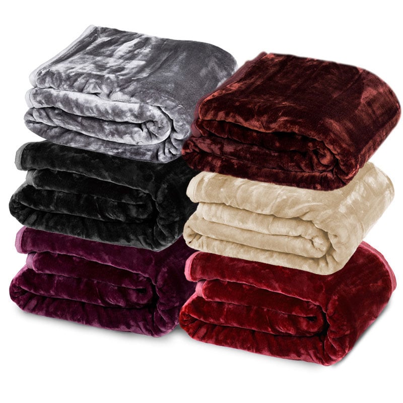 Laura Hill 600-GSM Mink Blanket Queen Size Double-Sided Soft Plush Bed Faux Throw Rug