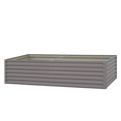 Wallaroo Garden Bed 240 x 120 x 57cm Galvanized Steel - Grey