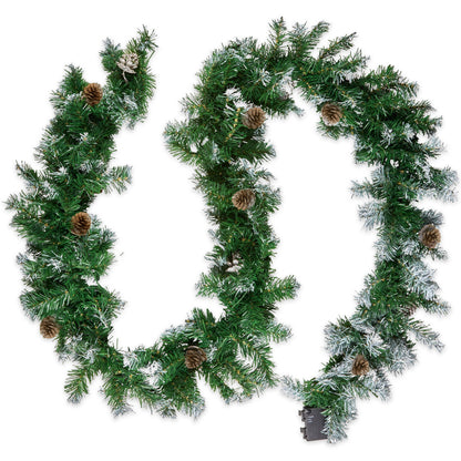 Christabelle 2.74m Christmas Garland Yuletide with LED Lights Tree Decoration Ornament