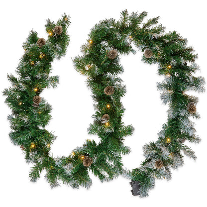 Christabelle 2.74m Christmas Garland Yuletide with LED Lights Tree Decoration Ornament