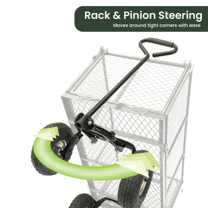 Steel Mesh Garden Trolley Cart - Hammer Grey