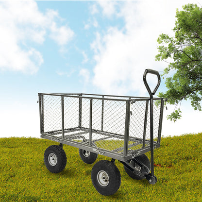 Steel Mesh Garden Trolley Cart - Hammer Grey