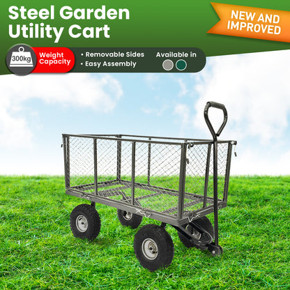 Steel Mesh Garden Trolley Cart - Hammer Grey