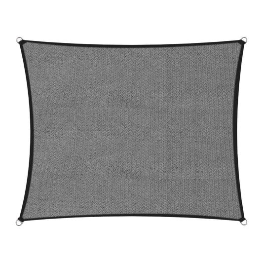 Wallaroo 280GSM Outdoor Sun Shade Sail Canopy Grey Square 6m x 6m