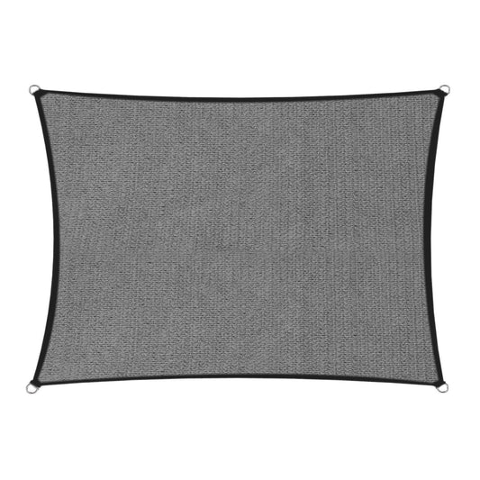 Wallaroo 280GSM Outdoor Sun Shade Sail Canopy Grey - 5m x 8m