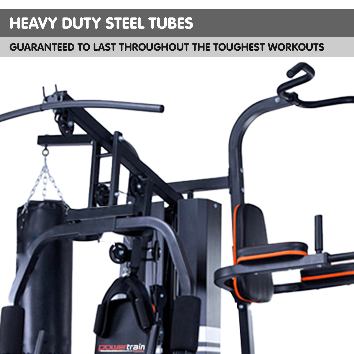 Powertrain Multi Station Home Gym 150lbs Weights Punching Bag
