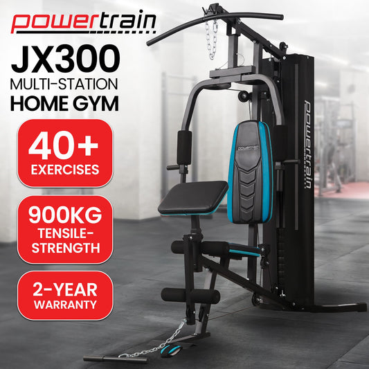 Powertrain JX-300 Multi Station Home Gym 44kg Weight Cable Machine