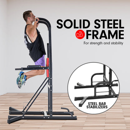 Powertrain Power Tower J06 Multifunction Strength Training Station with Pull-Up Bar Leg Raise Station Dip Bar