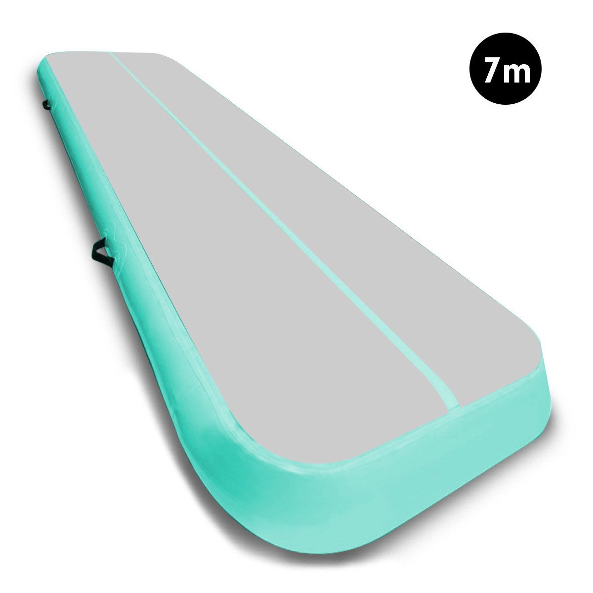 Powertrain Airtrack 20cm Thick 7m x 1m Inflatable Gymnastics Tumbling Mat Air Track - Mint Green