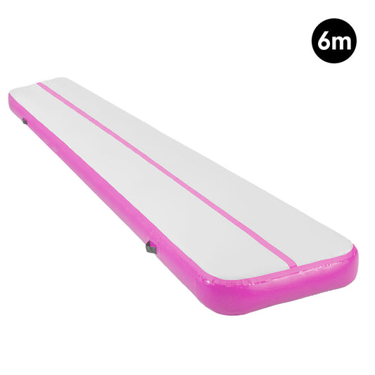 6m x 1m Air Track Inflatable Gymnastics Tumbling Mat - Pink