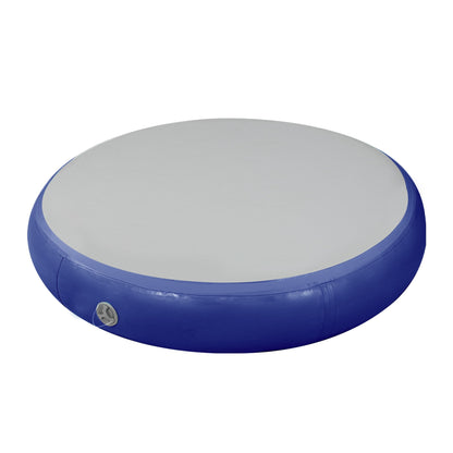 Powertrain 20cm Thick 1m Airtrack Spot Round Inflatable Gymnastics Tumbling Mat Air Track - Dark Blue