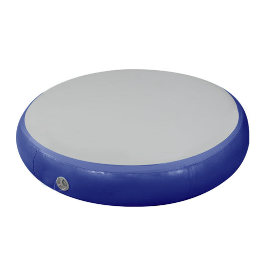 Powertrain 20cm Thick 1m Airtrack Spot Round Inflatable Gymnastics Tumbling Mat Air Track - Dark Blue