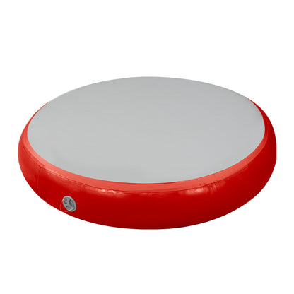 Powertrain 20cm Thick 1m Airtrack Spot Round Inflatable Gymnastics Tumbling Mat Air Track - Red