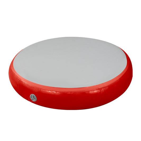 Powertrain 20cm Thick 1m Airtrack Spot Round Inflatable Gymnastics Tumbling Mat Air Track - Red